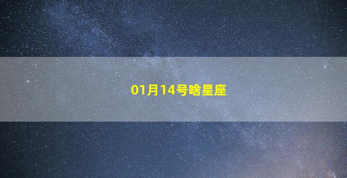 01月14号啥星座