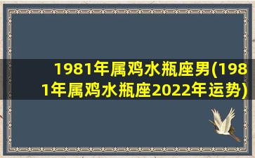 1981年属鸡水瓶座男(1981年属鸡水瓶座2022年运势)