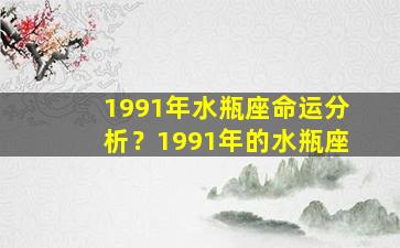 1991年水瓶座命运分析？1991年的水瓶座