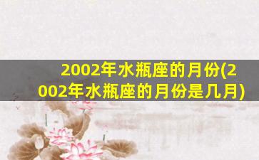 2002年水瓶座的月份(2002年水瓶座的月份是几月)