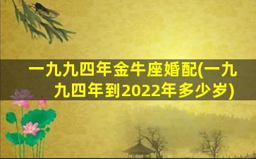 一九九四年金牛座婚配(一九九四年到2022年多少岁)