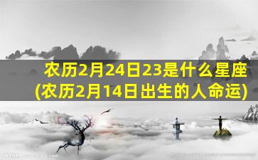 农历2月24日23是什么星座(农历2月14日出生的人命运)