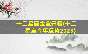 十二星座金盒开箱(十二星座今年运势2023)