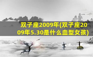 双子座2009年(双子座2009年5.30是什么血型女孩)