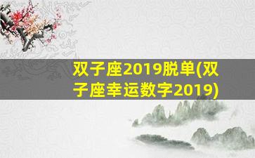 双子座2019脱单(双子座幸运数字2019)