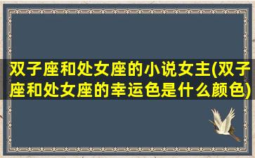 双子座和处女座的小说女主(双子座和处女座的幸运色是什么颜色)