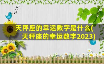 天秤座的幸运数字是什么(天秤座的幸运数字2023)