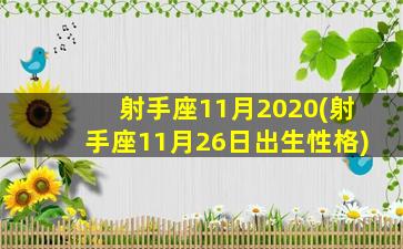 射手座11月2020(射手座11月26日出生性格)