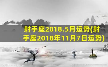 射手座2018.5月运势(射手座2018年11月7日运势)