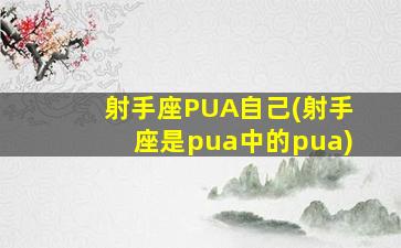 射手座PUA自己(射手座是pua中的pua)