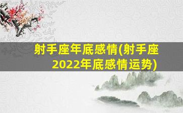 射手座年底感情(射手座2022年底感情运势)