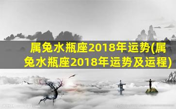 属兔水瓶座2018年运势(属兔水瓶座2018年运势及运程)