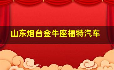 山东烟台金牛座福特汽车