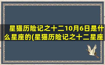 星猫历险记之十二10月6日是什么星座的(星猫历险记之十二星座篇评价)