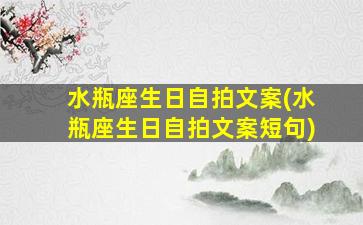 水瓶座生日自拍文案(水瓶座生日自拍文案短句)