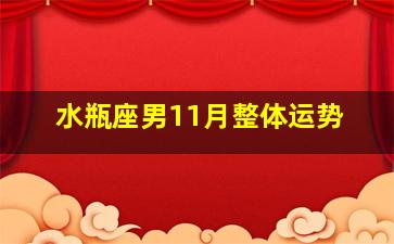 水瓶座男11月整体运势