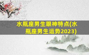 水瓶座男生眼神特点(水瓶座男生运势2023)