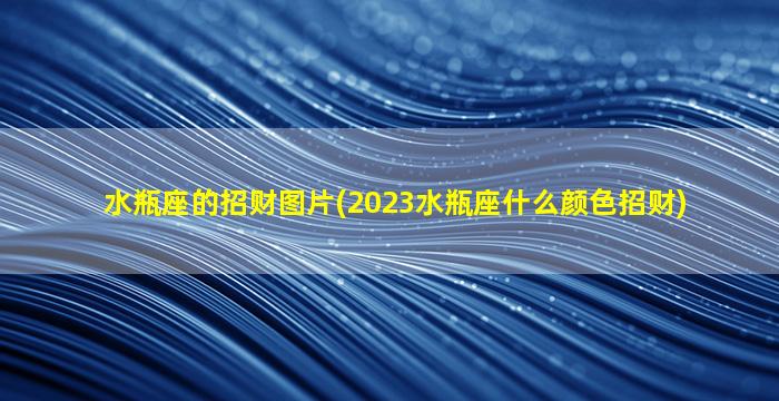 水瓶座的招财图片(2023水瓶座什么颜色招财)