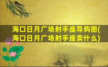 海口日月广场射手座导购图(海口日月广场射手座卖什么)