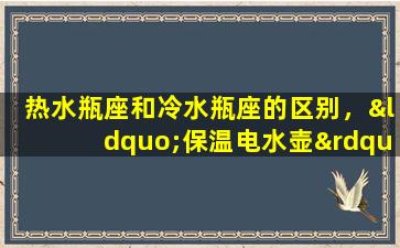 热水瓶座和冷水瓶座的区别，“保温电水壶”与“电热开水瓶”有什么区别