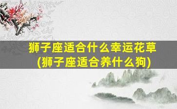 狮子座适合什么幸运花草(狮子座适合养什么狗)