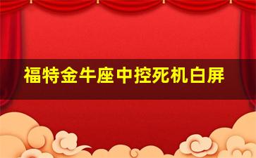 福特金牛座中控死机白屏