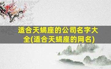 适合天蝎座的公司名字大全(适合天蝎座的网名)