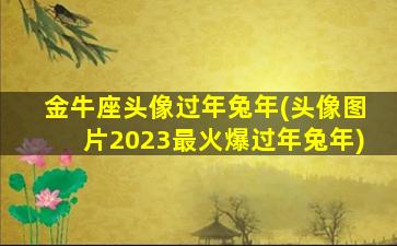 金牛座头像过年兔年(头像图片2023最火爆过年兔年)