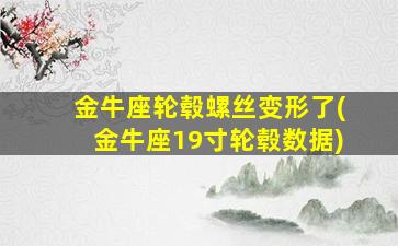 金牛座轮毂螺丝变形了(金牛座19寸轮毂数据)