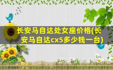 长安马自达处女座价格(长安马自达cx5多少钱一台)